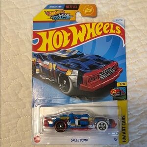 Speed Bump Toy Car - Blue and Red